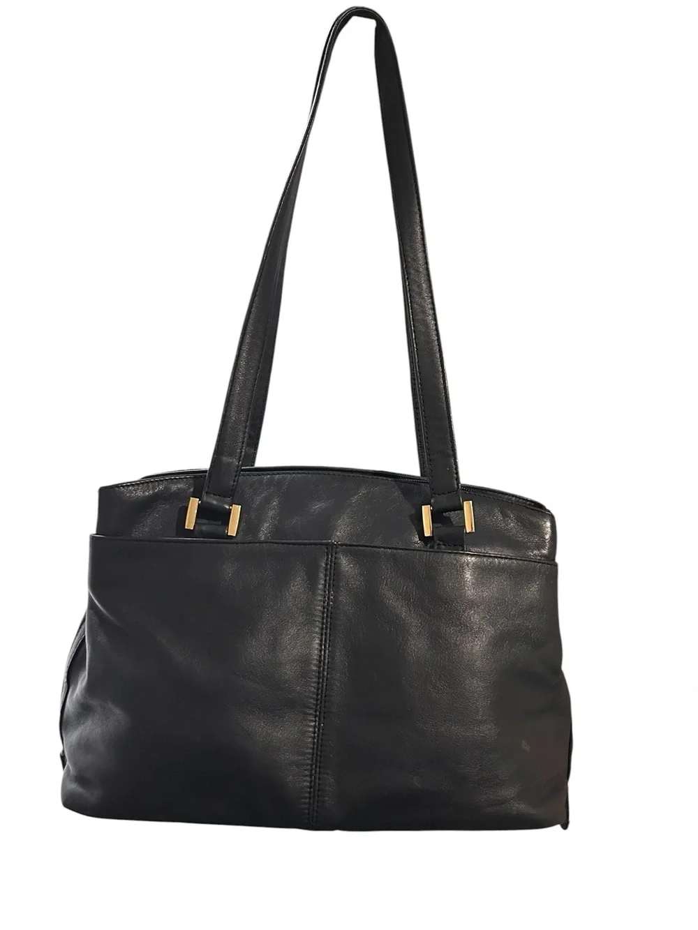 Etienne Aignier Vintage 80s - Classic Black Leather Shoulder Bag - Quiet Luxury